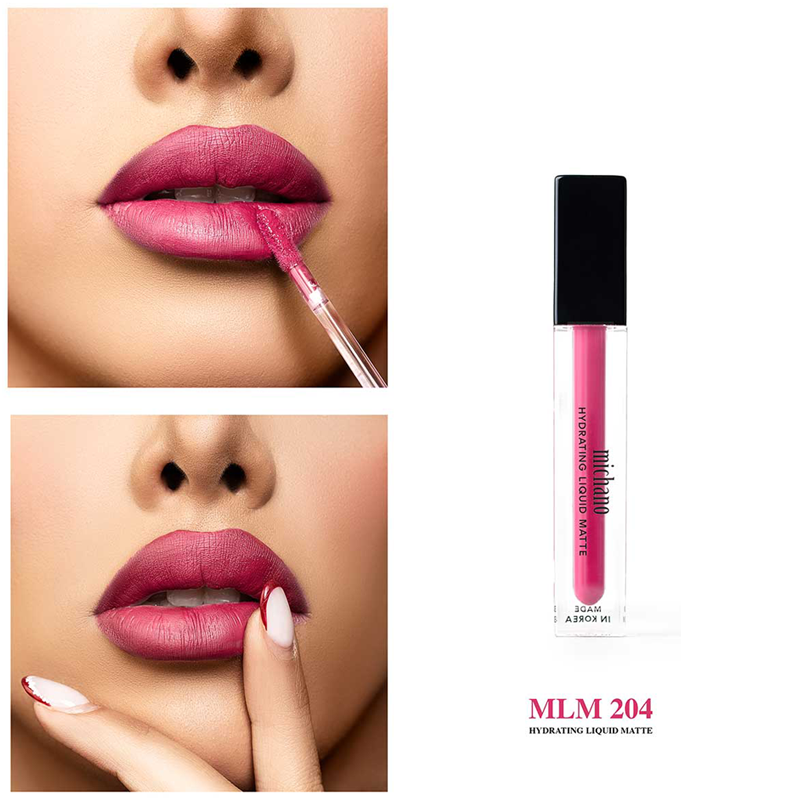 رژ لب مایع و لیپ گلاس میچانو شماره 204 (MICHANO HYDRATING LIPGLOSS)