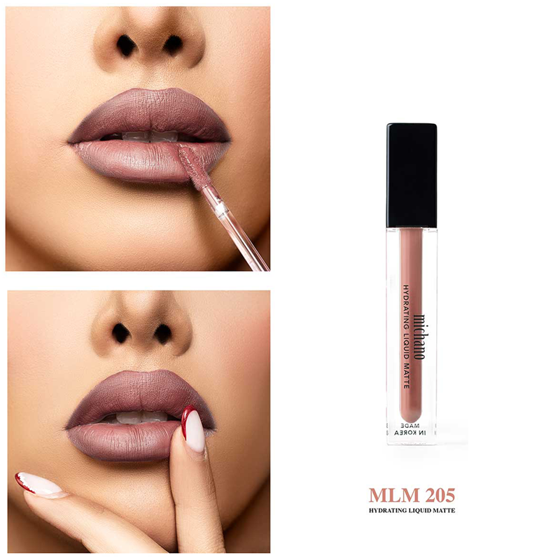 رژ لب مایع و لیپ گلاس میچانو شماره 205 (MICHANO HYDRATING LIPGLOSS)