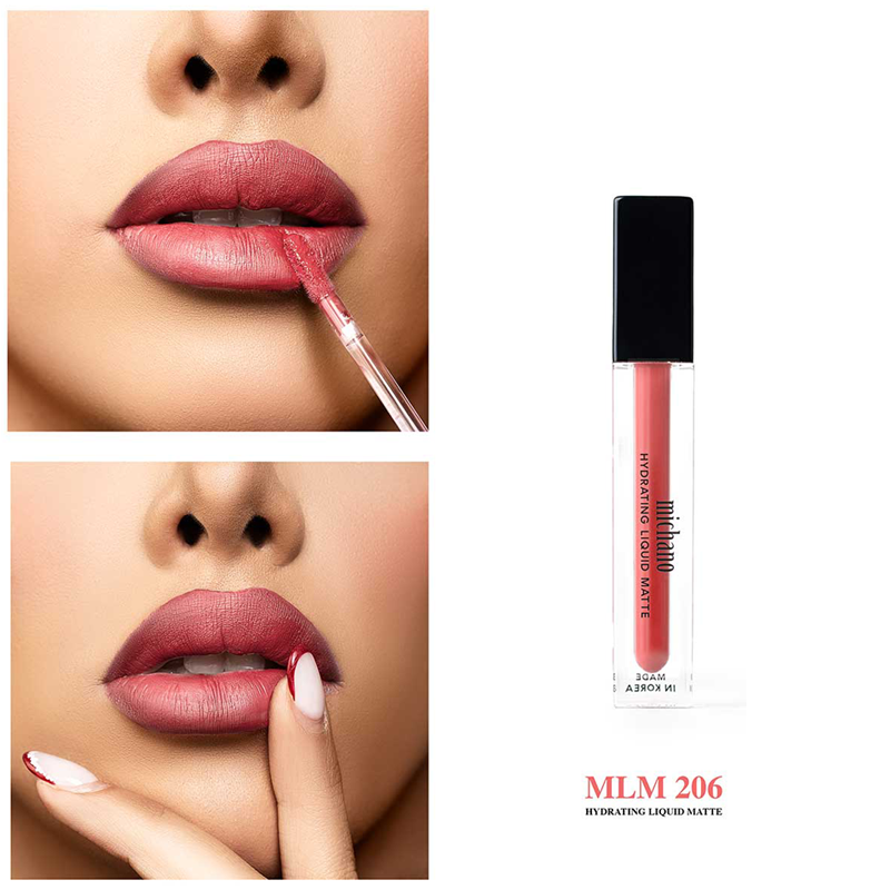 رژ لب مایع و لیپ گلاس میچانو شماره 206 (MICHANO HYDRATING LIPGLOSS)