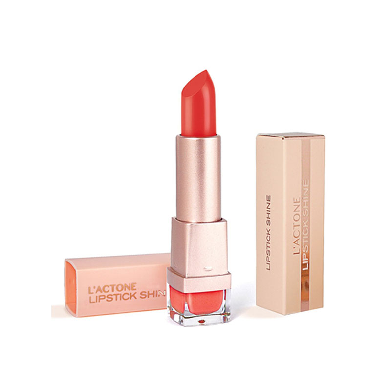 رژ جامد لاکتون رنگ قرمز کد 106 (LACTONE Shiny Lipstick)