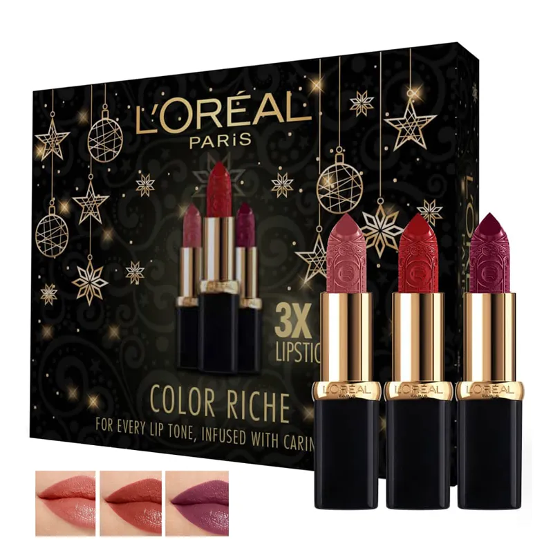 کیت رژ لب سه عددی لاکچری لورآل سری COLOR RICHE