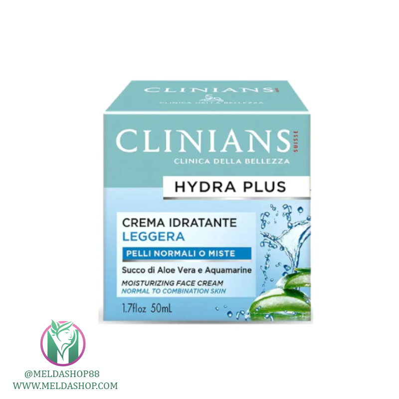 کرم آبرسان کلینیانس مناسب پوست نرمال و مختلط 50میلی Clinians Hydra Plus Moisturizing, light Face Cream