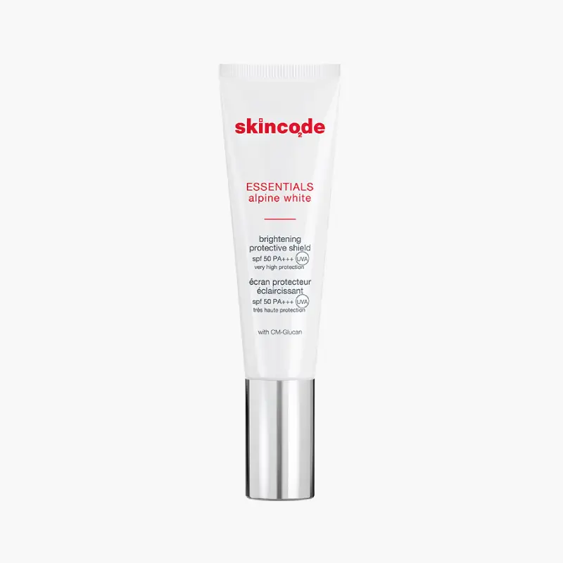 ضد آفتاب روشن کننده آلپاین وایت spf50 اسکین کد Brightening protective shield spf50 - Skincode