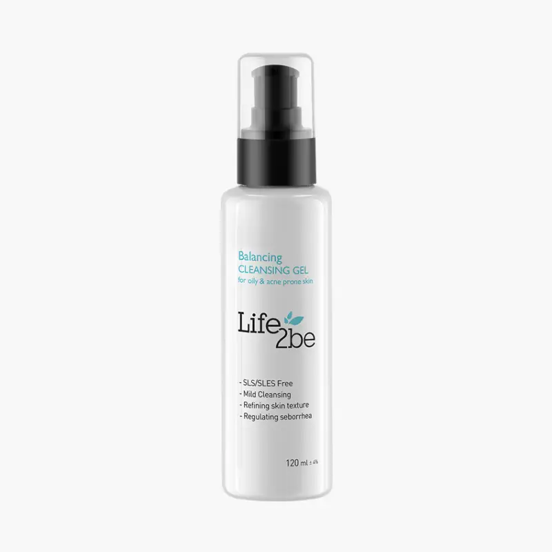 ژل شستشوی پوست چرب و آکنه ای لایف تو بی Balancing cleansing gel Life2be