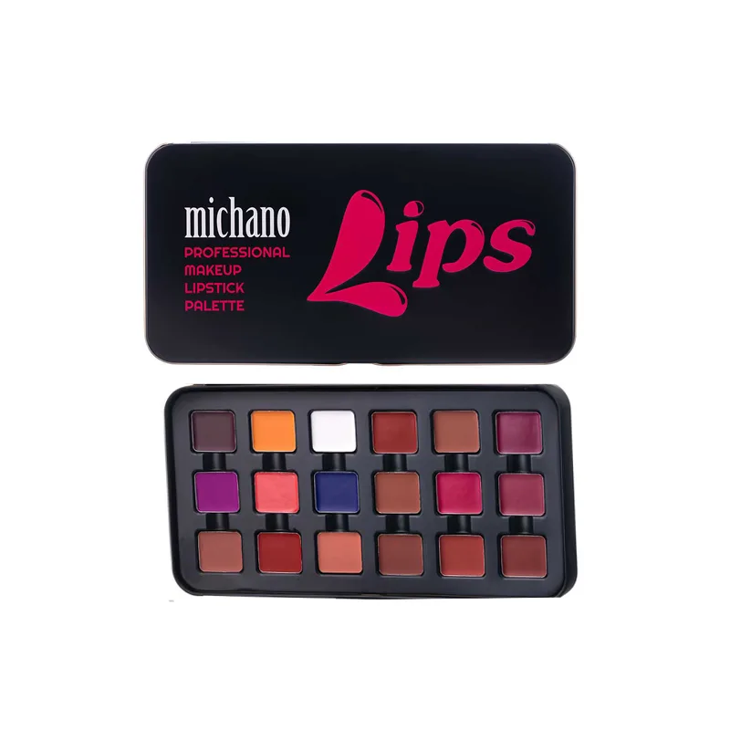 پالت رژلب 18 رنگ میچانو مدل PROFESSIONAL LIPSTICK PALETTE